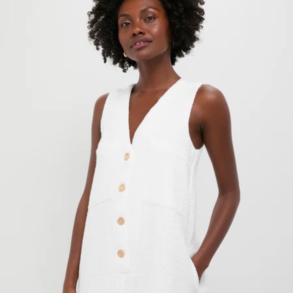 White Textured Myla Romper Pomander Place by Tuckernuck - Picture 2 of 7